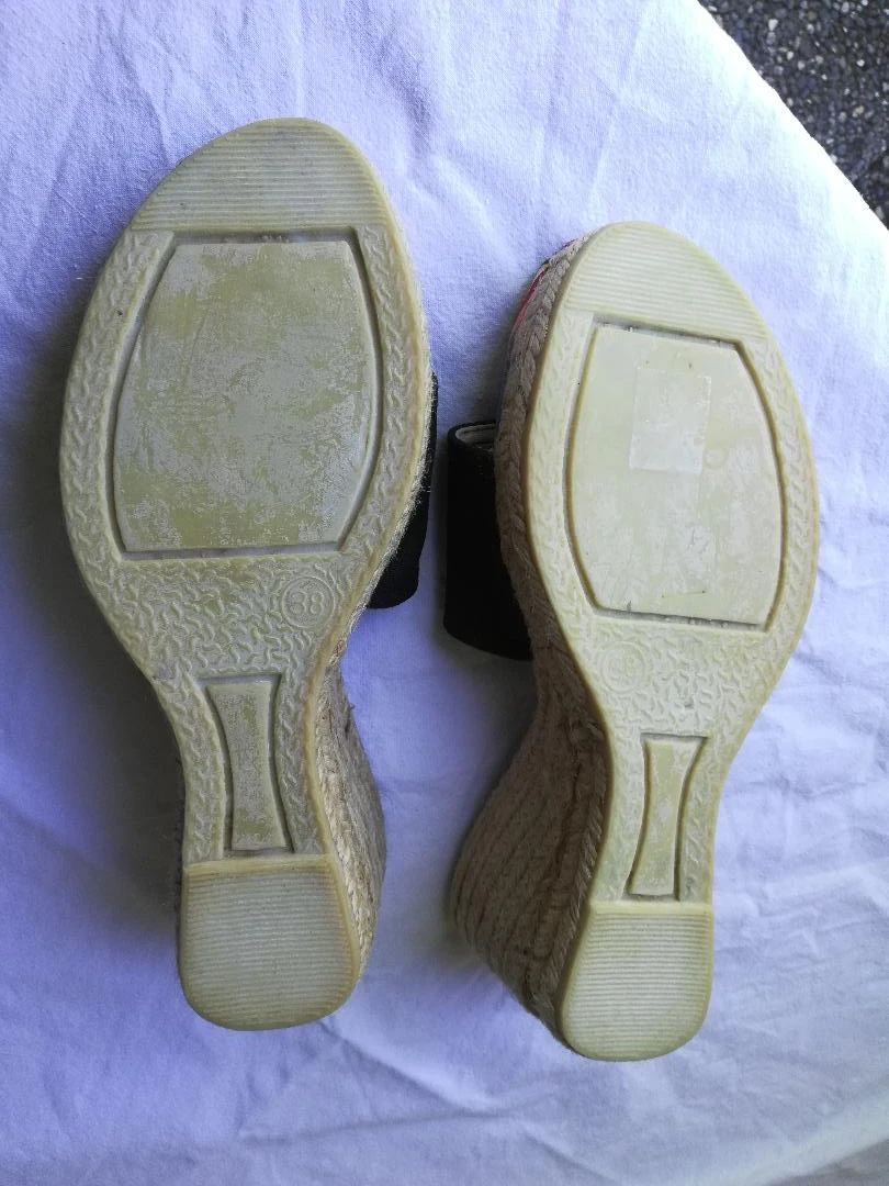 Zwarte espadrilles muiltjes met hoge hakken en wighak maat 38 - nieuw – photo 8
